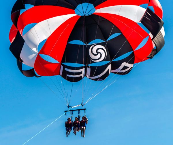 Parasailing friends